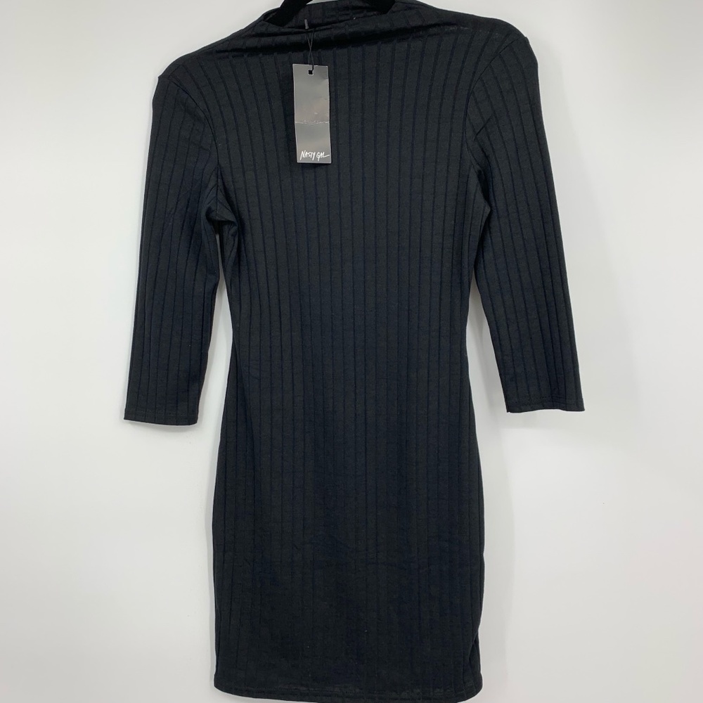 Nasty Gal womens 6‎ dressHot Line Ribbed mini black